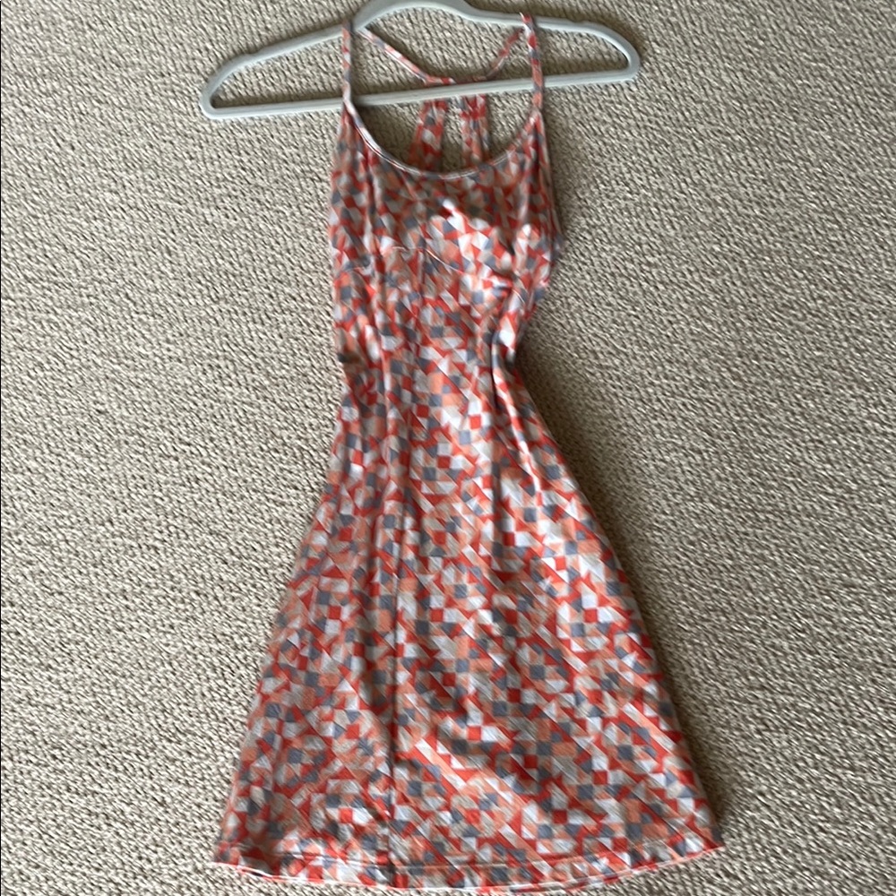 Patagonia -Geometric Patterned Dress - Orange And… - image 1